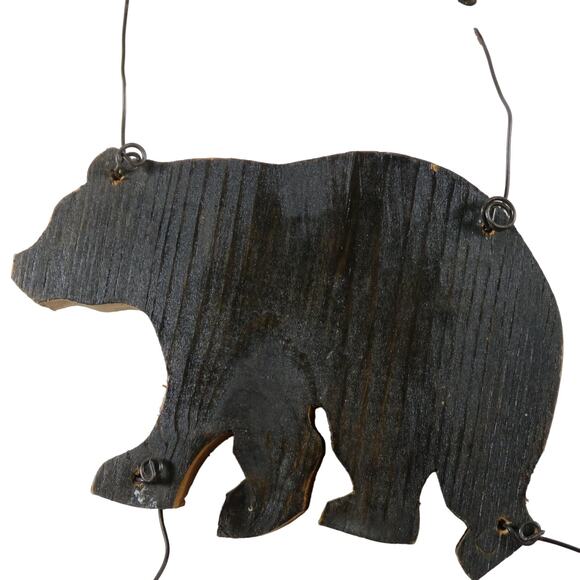 Rustic Cabin Bear Canoe Welcome Sign Wood Handcrafted Decor Approx. 25" Long - Picture 9 of 12